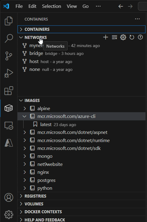 Customize Container Explorer