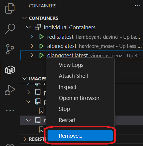Container Explorer screenshot