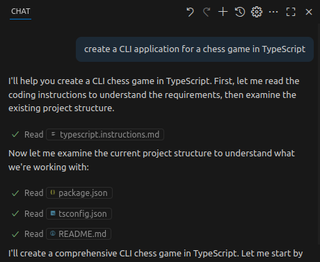 Screenshot showing loading instruction files on demand.